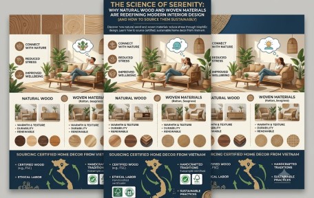 The Science of Serenity: Why Natural Wood and Woven Materials are Redefining Modern Interior Design (and How to Source Them Sustainably)